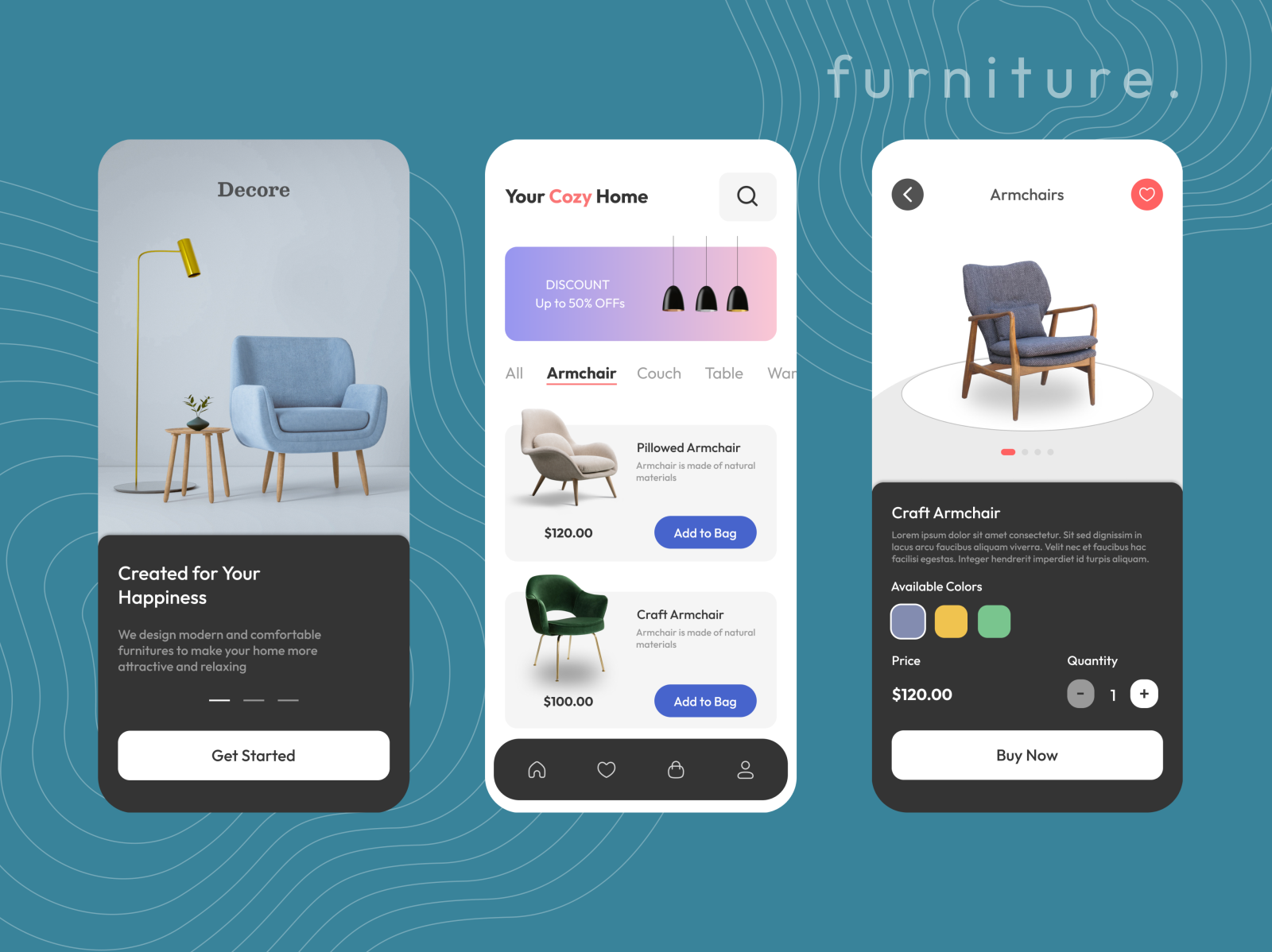 Furniture eCommerce App Concept by Nika Khidesheli on Dribbble