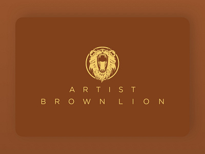 Logo & Branding for Artist Brown Lion art art branding artist channel design fine logo youtube youtube logo