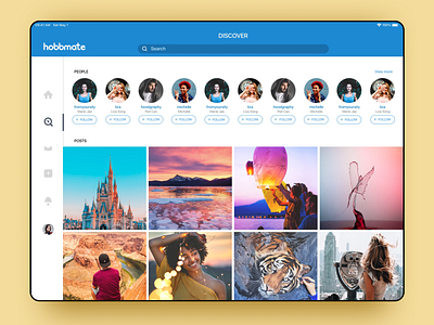 iPad UI for Hobbmate App app app design design designer hobbmate ios ipad ipad app ipad layout ipad pro ipados media mobile mobile design social ui design ui ux ux