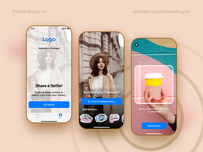 Ringpin App UI & UX Design 14 15 15.2 15.3 16 app apple branding design designer ios iphone kit logo minimal mobile modern simple ui ui ux