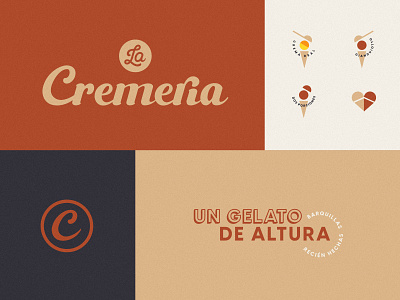 La Cremería brand brand design branding creative design gelato ice cream ice cream logo logos visual