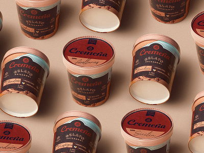 La Cremería brand brand design branding creative design gelato ice cream logo logos packaging visual