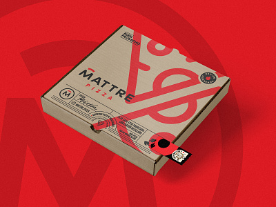 Mattre brand brand design creative design logos packaging pizza pizza box pizza logo visual