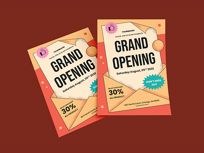 Grand Openinh - Flyer Templates advertising creative design free download graphic design icon illustration logo promotional rebelab template typography vector