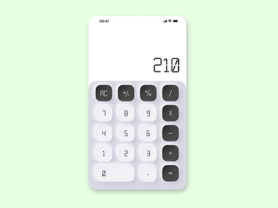Calculator - #DailyUI 004 app appdesign appscreen calculator calculatordesign challenge dailyui dailyuichallenge design mobile ui ux web webdesign
