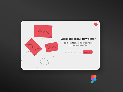 Pop-Up - #DailyUI 016 app challenge dailyui dailyuichallenge design mobile newsletter overlay pop up pop upoverlay popup subscribe ui ux web
