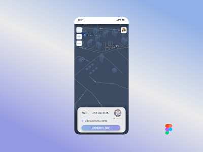 Map - #DailyUI 029 029 29 app appdesign cab challenge dailyui dailyuichallenge dailyuimap design location locationdesign map mapdesign taxi taxiapp ui