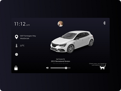 Car Interface - #DailyUI 034 033 33 app appdesign car carinterface challenge dailyui dailyuichallenge design interface ui web