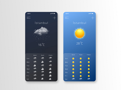 Weather - #Dailyui 037 037 37 app appdesign challenge dailyui dailyuichallenge design ui weather