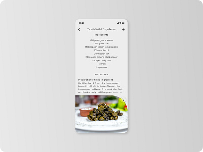 Recipe - #Dailyui 040 040 40 app appdesign challenge dailyui dailyuichallenge design food recipe recipeapp ui
