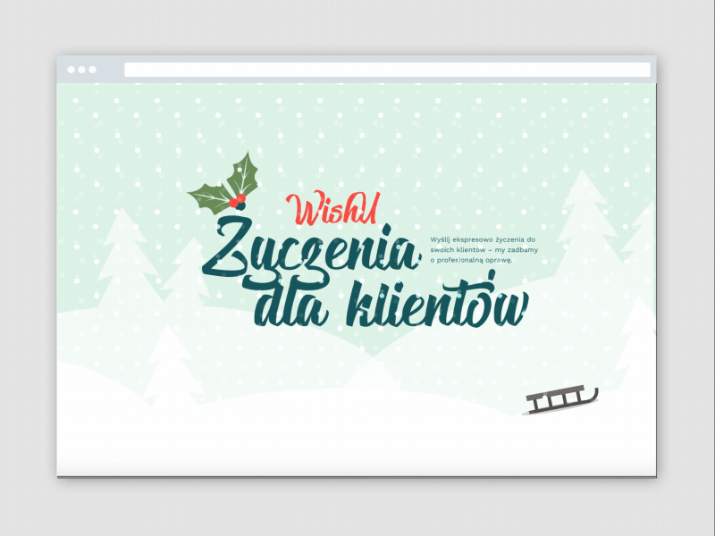 Wishu animation card christmas greetings illustration interface motion parallax scroll season ui web