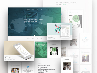 ITSystem website & branding branding gradient grid mockup news portfolio typography webdesign website