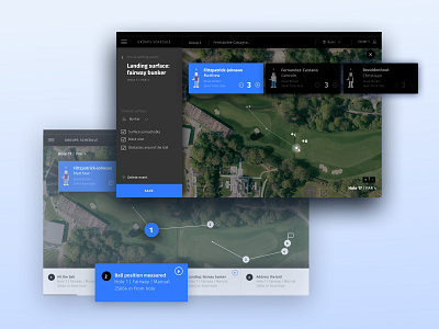 Golf app app design event golf map navigation platform sketch sport sports system tournament typography ui ux vector