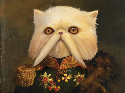 Cat Emperor cat character clasic digital painting emperor illustrtation