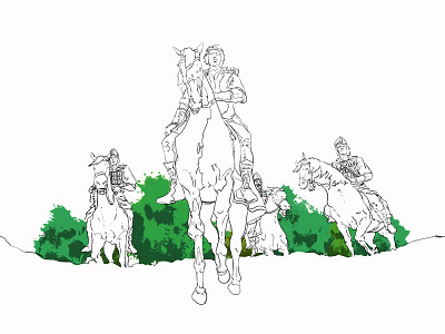 Horseman Among the Myrtle Trees angel bible linework of prophets visions yahweh zecharaiah