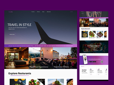 Booking/Travel website airport app booking branding company design landingpage logo travel ui website