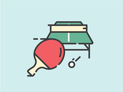 Ping Pong artwork ball icon illustration lineart ping pong speed sport table table tennis vector