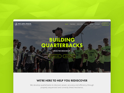 Next Level Athletix homepage squarespace ui ux web web design website