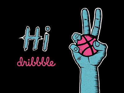 High two blue dribbble first five hand hands high points shadows shot textured thrash