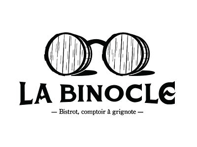 La Binocle barrel glasses restaurant wood