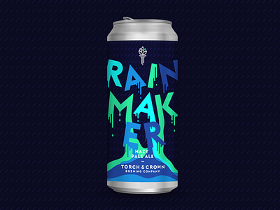 Rainmaker Hazy Pale Ale beer beer branding beer can beer label design logo typography