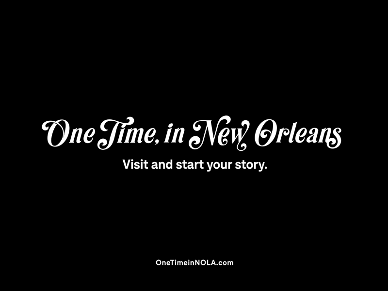 One Time, in New Orleans - Endtag branding endtag identity logo animation typography