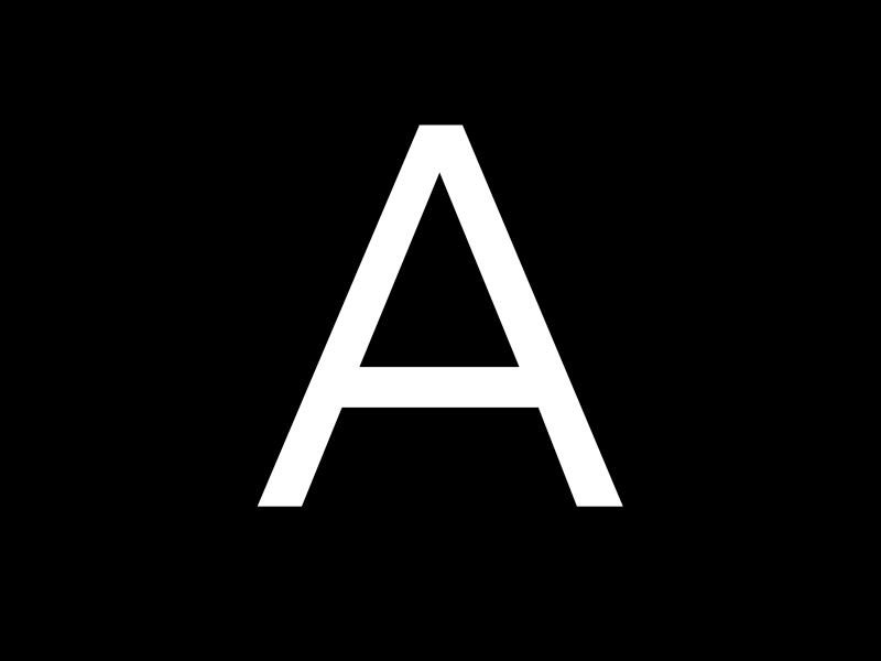 The Letter A a motion transformation typography