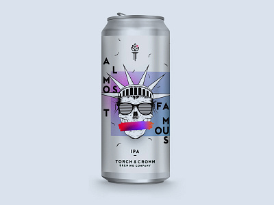 Torch & Crown Brewing Company – Almost Famous beer beer can beer label identity package design