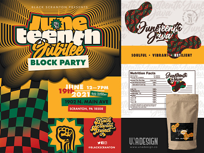 Juneteenth Jubilee 3d art celebration coffee label design dribbble graphicdesign illustration lettering type