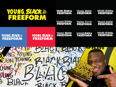 YOUNG, BLACK GIFTED & FREEFORM art awards black excellence bold branding design graphicdesign illustration lettering logo type type design type designer