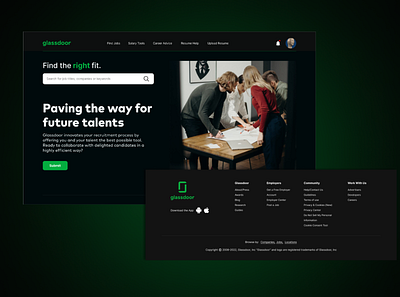 Glassdoor Landing Page Redesign app design figma productdesign ui ux