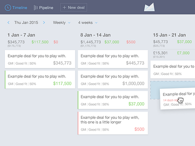 Tracks pipeline UI Rebound