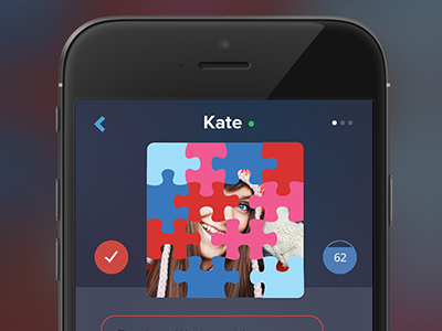 Mobile dating chat screen