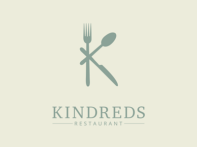 Kindreds Restaurant branding branding food fork kindreds knife logo restaurant spoon