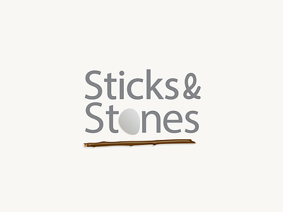 Sticks Stones logo design natural stick sticks and stones sticks logo stone