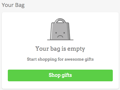 Empty Bag icon bag basket empty basket empty state icon illustrator sad vector
