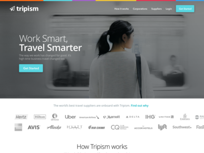 Tripism.io Website Redesign app design landing design landing page landing page concept saas saas landing page travel tripism ui