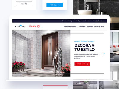 Ecommerce Celima-Trebol branding clean decor desktop ecommerce flat iconography identity minimal typography ui ux website