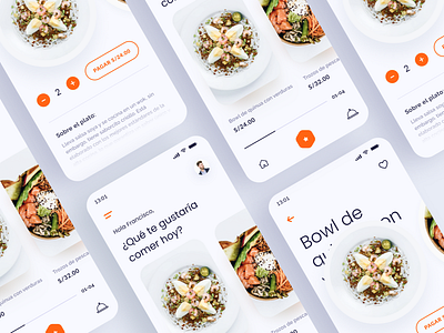 Food and restaurant App android app app cards ui clean counter ecommerce food iconography ios app minimal mobile princing ui ux wizard