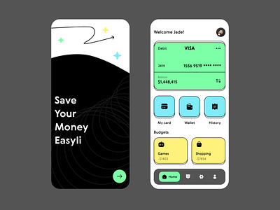 Bank App Design - Mobile Design app app design banking banking app budget clean color design finance finance app fintech fintech app flat minimalist mobile app mobile design mobile ui money money transfer screen