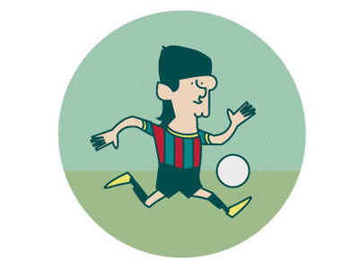 The Wee Man football illustration