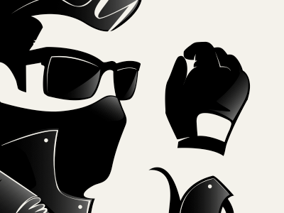 The Bandit Preview biker illustration illustrator