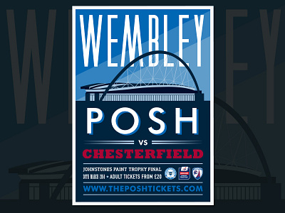Wembley Poster football illustration peterborough united posh poster vector