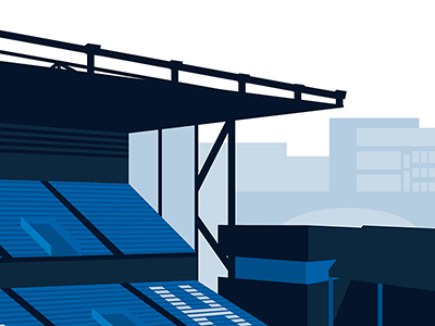 London Road Stadium Snippet flat football illustration illustrator soccer vector