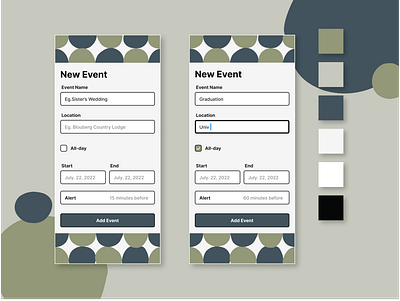 Color Amount & Modification app branding calender design designer exploration redesign shiftnudge ui uidesign ux uxdesign widget