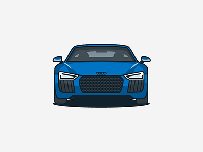 Audi R8 audi audi r8 auto car graphic design icon illustrator vector