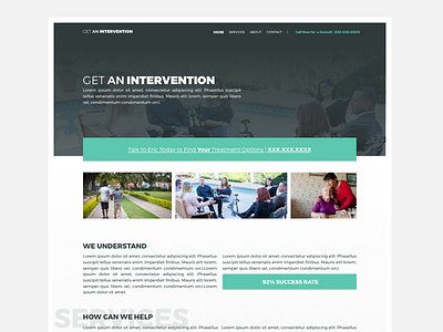 Get An Intervention Website homepage interaction landing services ui user experience ux web design website website design