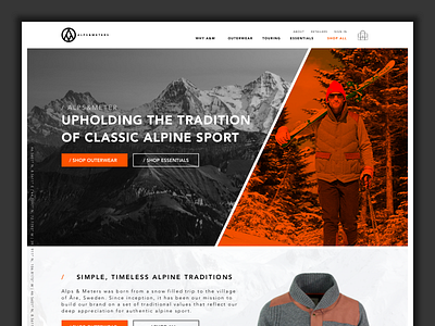 Alps&Meter design landing skiing ui ux web web design website