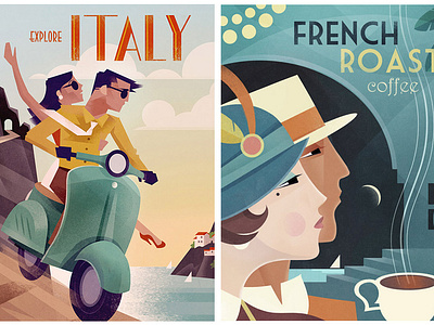 Vintage Poster Designs by Martin Wickstrom on Dribbble