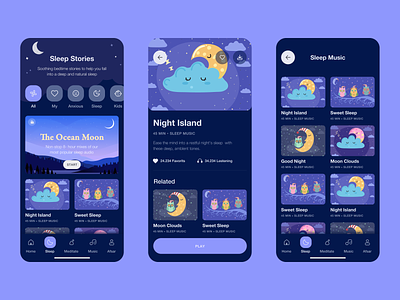 Sleep App UI Design